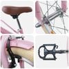 vidaXL Bicicletă pentru Copii 24 Inci pentru 8-12 ani Roz deschis