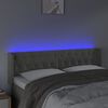 vidaXL Tăblie de pat cu LED, gri deschis, 147x16x78/88 cm, catifea