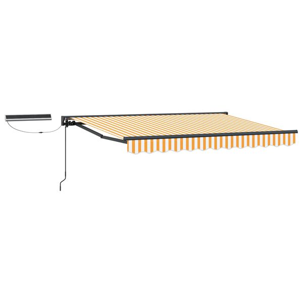 vidaXL Cort electric retractabil Galben și alb 3,5 x 2 m