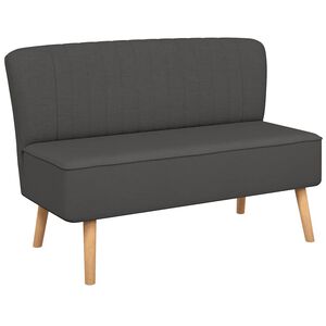 vidaXL Canapea din material textil, 117 x 55,5 x 77 cm, gri &icirc;nchis