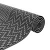 vidaXL Covor de exterior Chevron ARAKIL Negru și Gri 600 &times; 300 cm