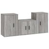 vidaXL Set dulap TV, 3 piese, gri sonoma, lemn prelucrat