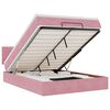 vidaXL Cadru de pat otoman cu saltea roz 140x190cm catifea