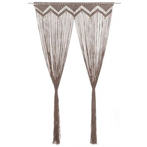 vidaXL Perdea macrame, gri taupe,140 x 240 cm, bumbac