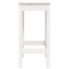 vidaXL Set mobilier de bar, 3 piese, alb, lemn masiv de pin