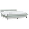 vidaXL Pat box spring cu saltea, gri deschis, 200x210 cm, catifea