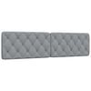 vidaXL Pernă tăblie de pat, gri deschis, 200 cm, material textil