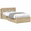 vidaXL Cadru de pat cu depozitare Stejar Sonoma 90 x 190 cm