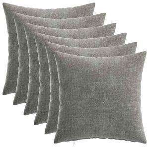 vidaXL Husă pentru pernă 6 buc. HEERLEN Gri &icirc;nchis 30 x 30 cm