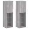 vidaXL Comode TV cu lumini LED, 2 buc., gri sonoma, 30,5x30x102 cm