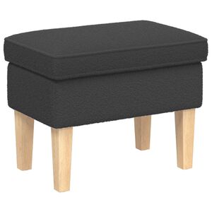 vidaXL Taburet Gri &icirc;nchis 55 x 35 x 41 cm Boucl&eacute;