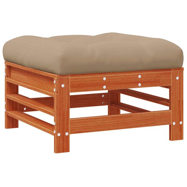 vidaXL Suport pentru picioare de grădină Lemn masiv de pin Maro Ceară