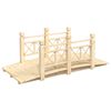 vidaXL Pod de grădină cu balustrade, 150x67x56 cm, lemn masiv de molid