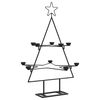 vidaXL Brad de Crăciun din metal pentru decor, negru, 75 cm