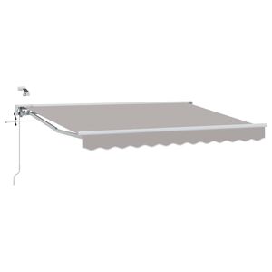 vidaXL Cort electric retractabil Gri deschis și alb. 3 x 2,5 m