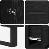 vidaXL Bufet cu sertar 2 pcs Stejar Negru 69,5 x 34 x 180 cm