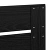 vidaXL Cadru de pat cu headboard Negru 75 x 190 cm Lemn de pin masiv