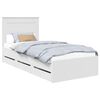 vidaXL Cadru de pat cu sertar Alb 100 x 200 cm Lemn Ingineresc