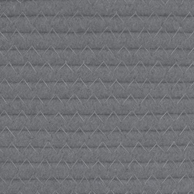vidaXL Coșuri de depozitare 2 buc. gri și alb Ø24x18 cm bumbac