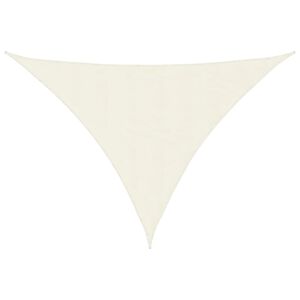 vidaXL P&acirc;nză parasolar, crem, 3x4x5m, țesătură oxford, triunghiular