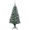 vidaXL Brad Crăciun artificial cu LED-uri/globuri/conuri pin, 210 cm