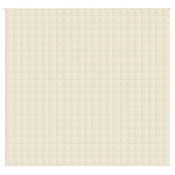 vidaXL Pătură cu greutăți, crem deschis, 220x235 cm, 15 kg, textil