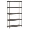 vidaXL Unitate de rafturi 5 niveluri 100 x 40 x 177 cm PP Gri deschis