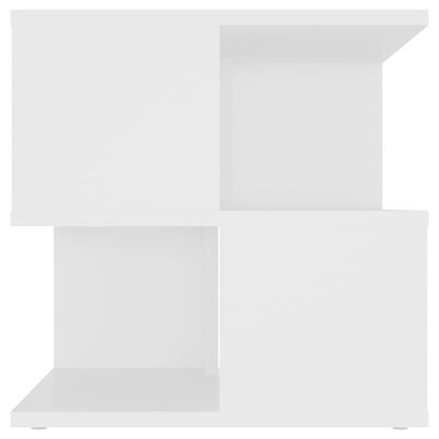 vidaXL Masă laterală, alb, 40x40x40 cm, PAL