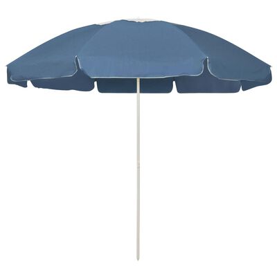 vidaXL Umbrelă de plajă, albastru, 240 cm