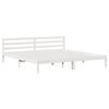 vidaXL Cadru de pat Alb 225,5 x 205,5 x 69,5 cm Lemn de pin masiv