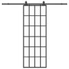 vidaXL Ușă glisantă cu set de feronerie neagră 76x205 cm Sticlă ESG