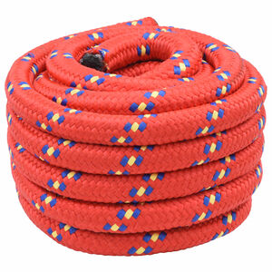 vidaXL Sfoară de Barcă 3 mm 5 m Roșu PP