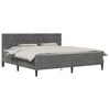 vidaXL Cadru de pat cu saltea Gri &icirc;nchis 180 x 200 cm Catifea