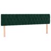 vidaXL Pat box spring cu saltea, verde &icirc;nchis, 200x200 cm, catifea