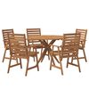 vidaXL Set mobilier de grădină, 6 piese, lemn masiv de acacia