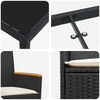 vidaXL Set de masă pentru grădină 9 pcs Negru poliratan