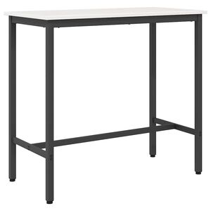 vidaXL masă Alb 100 x 50 x 91 cm Lemn ingineresc și oțel