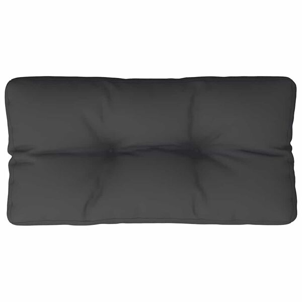 vidaXL Pernă de paleți, negru, 80x40x12 cm, material textil