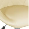 vidaXL Scaun de masă pivotant, crem, piele ecologică