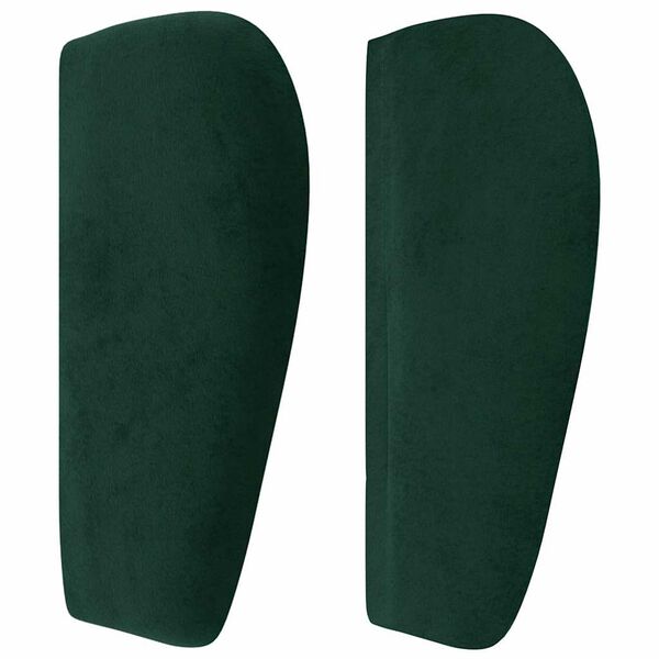 vidaXL Tăblie de pat cu aripioare verde &icirc;nchis 103x23x78/88 cm catifea