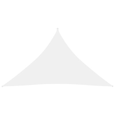 vidaXL Parasolar, alb, 3,5x3,5x4,9 m, țesătură oxford, triunghiular