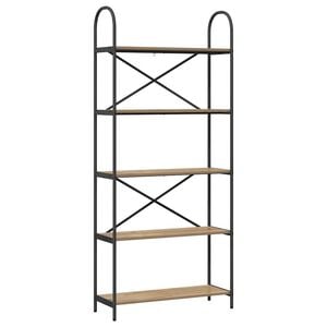 vidaXL Raft pentru cărți 5 niveluri 80 x 30 x 183 cm Lemn prelucrat