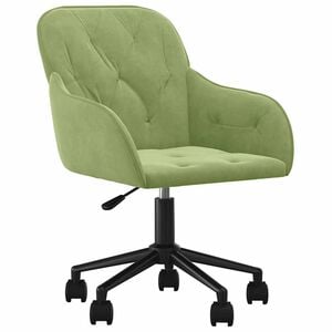 vidaXL Scaun de birou pivotant, verde deschis, catifea