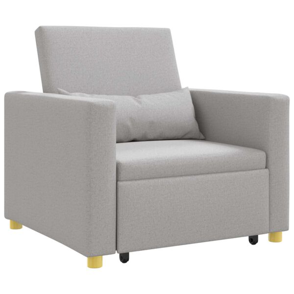 vidaXL Canapea extensibilă single Gri de nor 90 x 165 x 87 cm țesătură