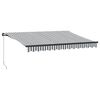 vidaXL Copertină retractabilă manual cu LED, antracit/alb, 350x250 cm