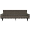 vidaXL Canapea extensibilă 2 locuri cu taburet, gri &icirc;nchis, microfibră