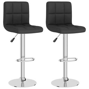 vidaXL Scaune de bar, 2 buc., negru, material textil