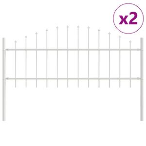 vidaXL Gard de Grădină 2 pcs Alb 170 x 140 cm