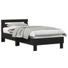 vidaXL Cadru de pat Stejar Negru 203 x 95 x 70 cm Lemn prelucrat
