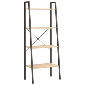 vidaXL Raft vertical cu 4 niveluri, maro deschis/negru, 56x35x140 cm